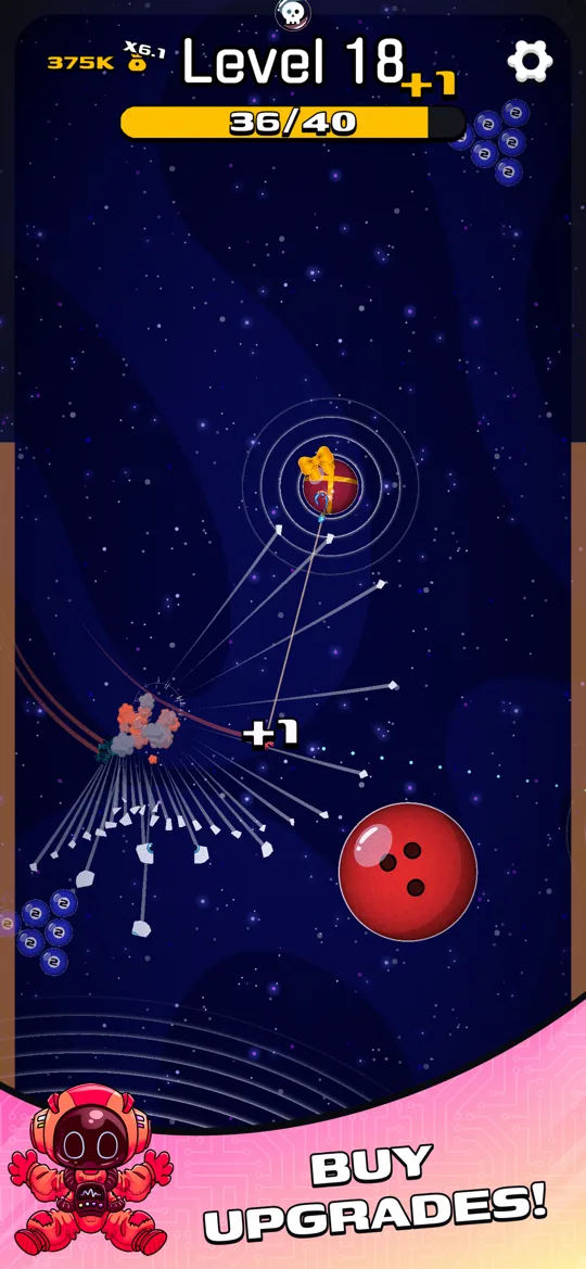 Gravity Hook: destroy as many planets as you can